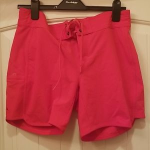 Athleta swim board shorts size 10 red